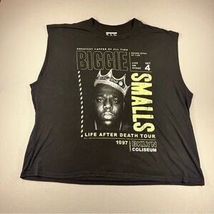 Black Biggie Smalls Graphic Tank Top